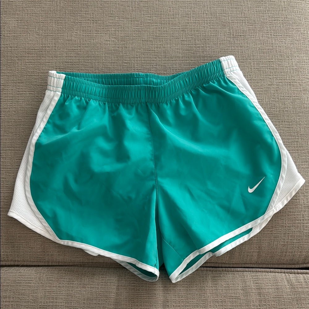 Nike Women's Athletic Shorts in Teal and White